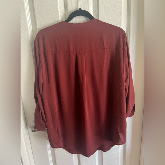 NWT Harper Georgette pullover 3/4 sleeve top…Rich Brown…size 1. - Picture 4 of 6